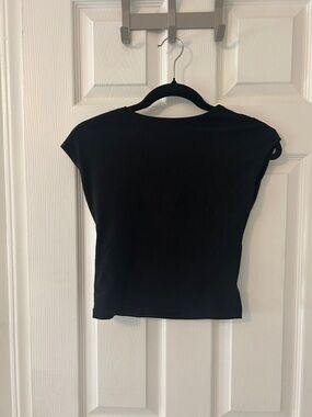Classic Black Women's Cap-Sleeve Top